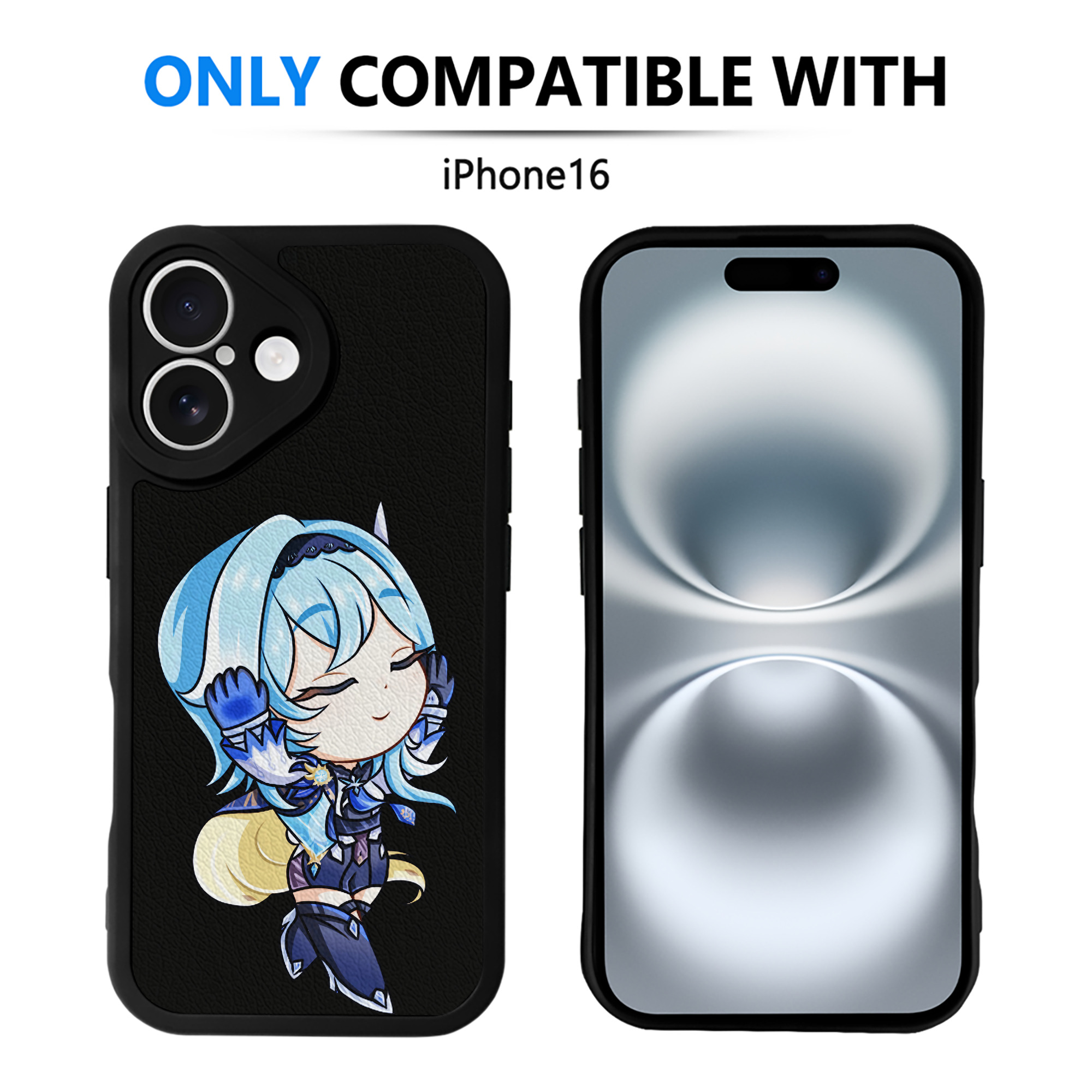 げんし神 优菈 ゆうら genshin Yūra 【iPhone 16シリーズ対応】シリコンスマホケース（レザー調） 材質：シリコン